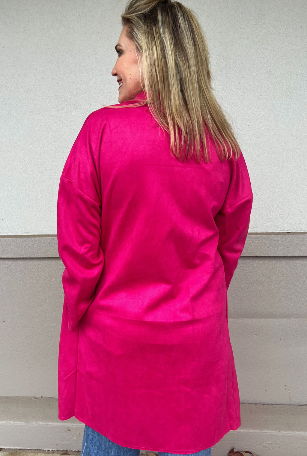 FUCHSIA SUEDE COAT