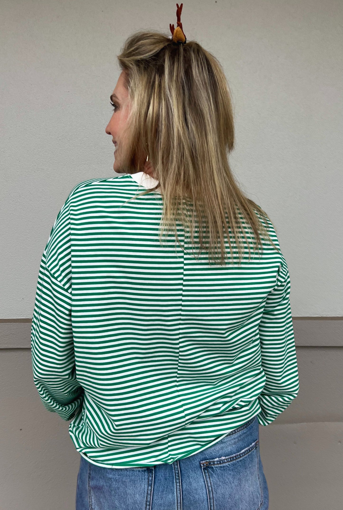 GREEN CLAIRE TOP