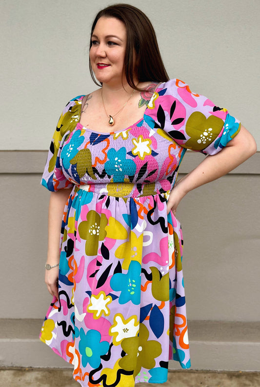 CURVY SMOCKED FLORALS