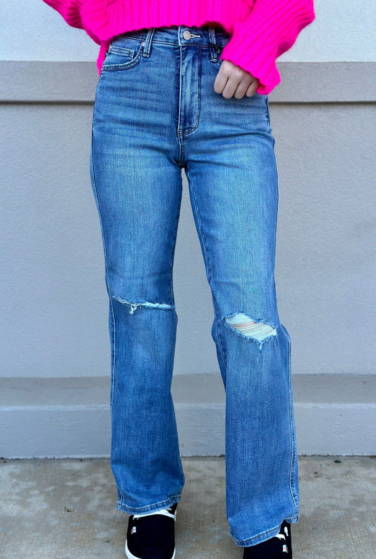 JUDY BLUE KNEE DESTROY JEANS