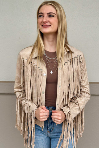BEIGE READY TO RODEO JACKET
