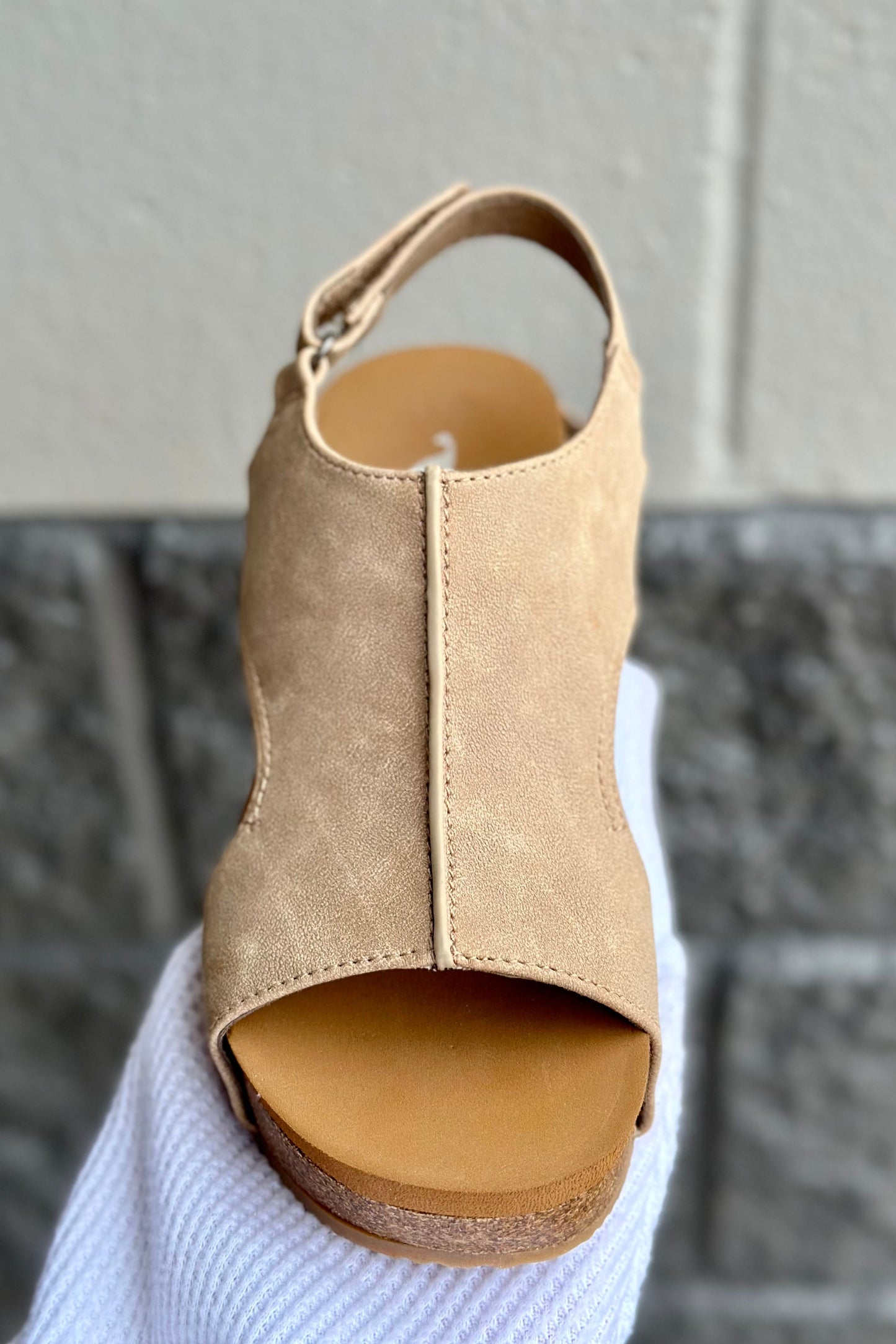 TAUPE REIN WEDGES