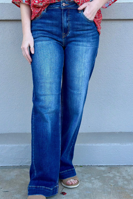 RISEN STRAIGHT LEG JEANS