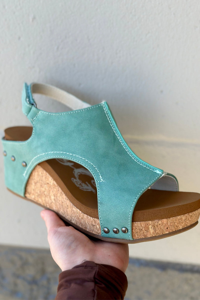 TURQUOISE ISABELLA WEDGES SixShooterJunction