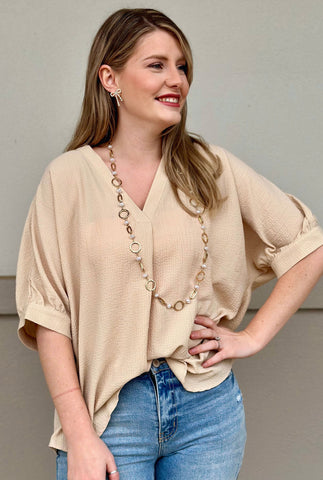 TAUPE MAY TOP