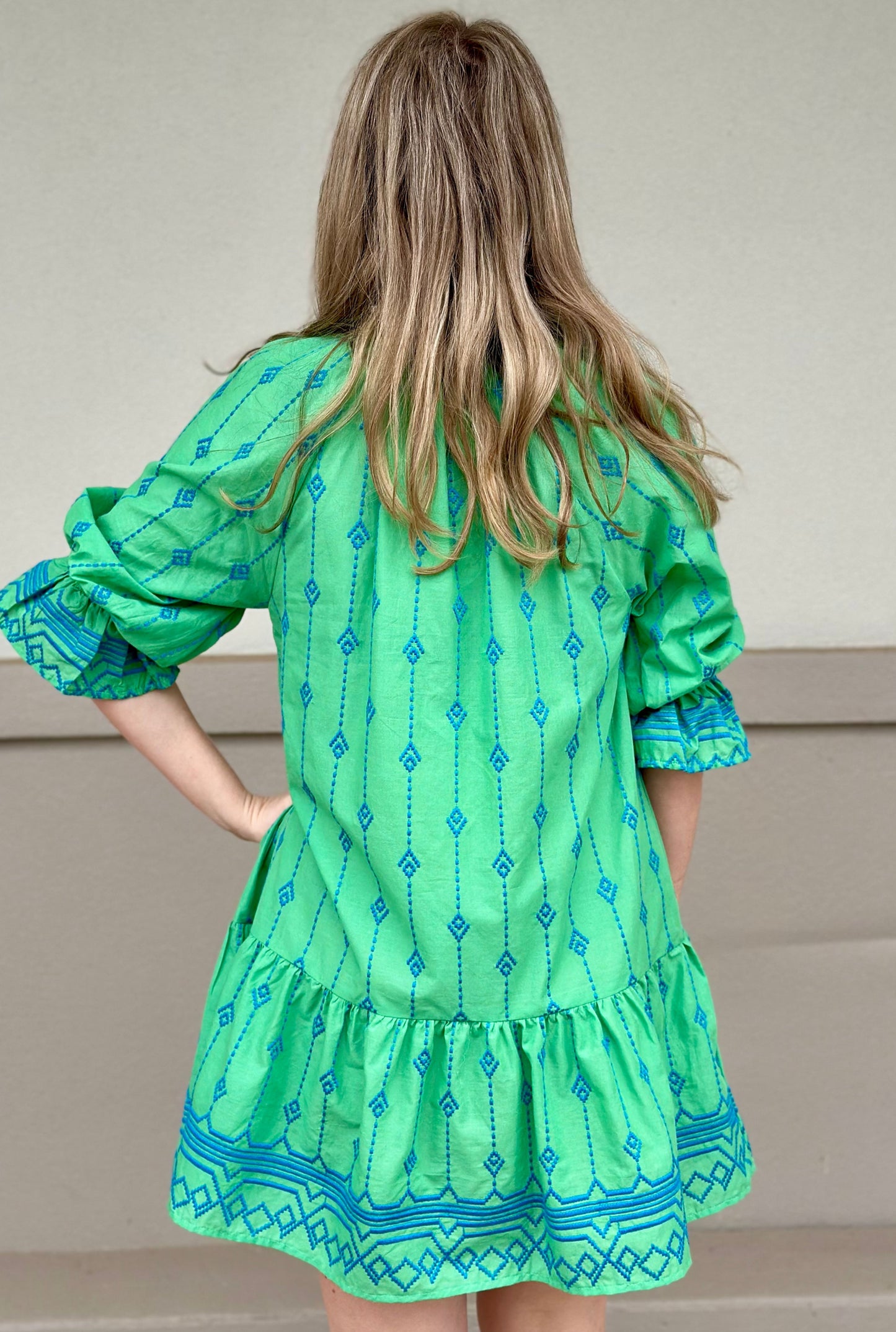 GREEN SPRINGTEEN DRESS