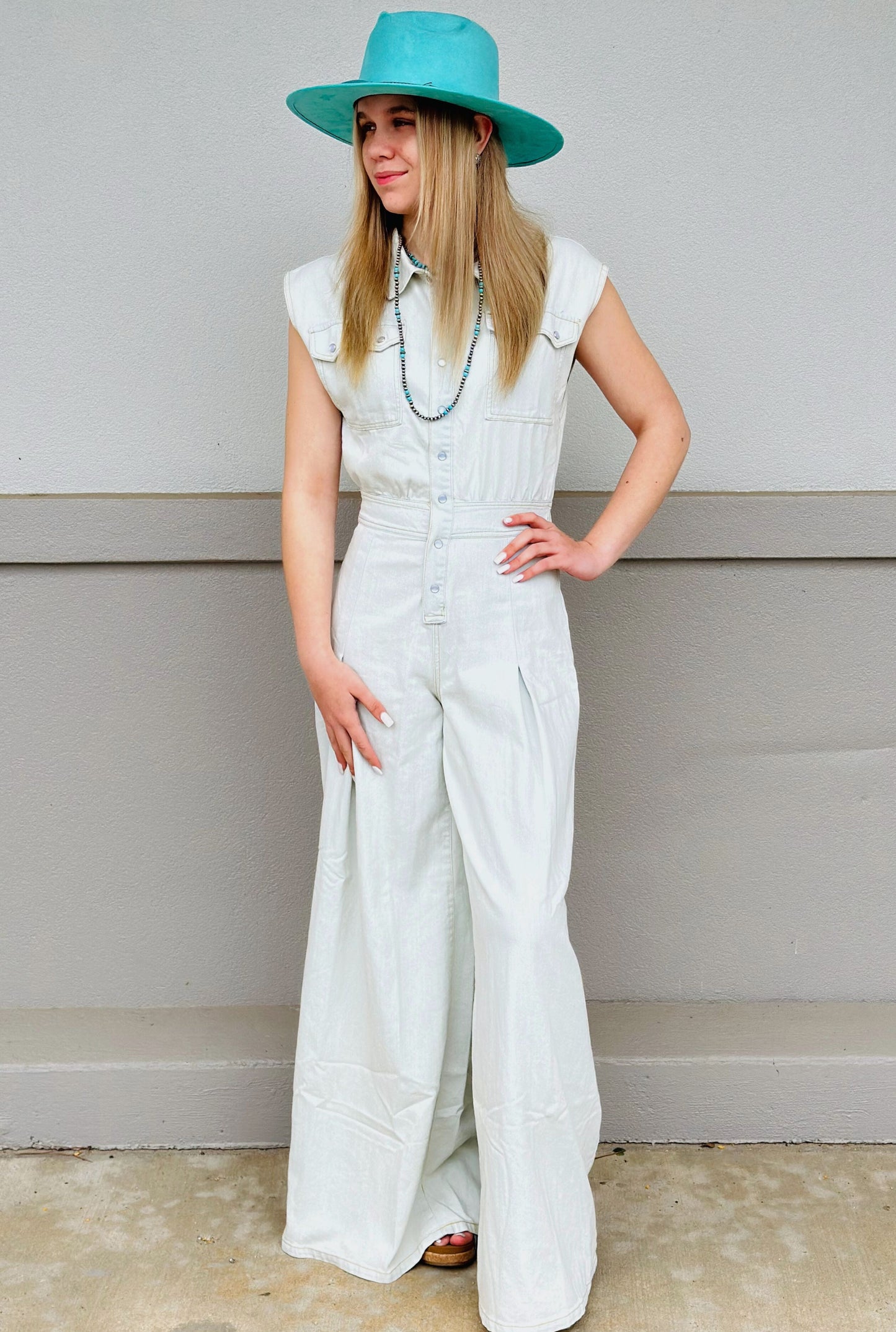 NONSTOP DENIM JUMPSUIT