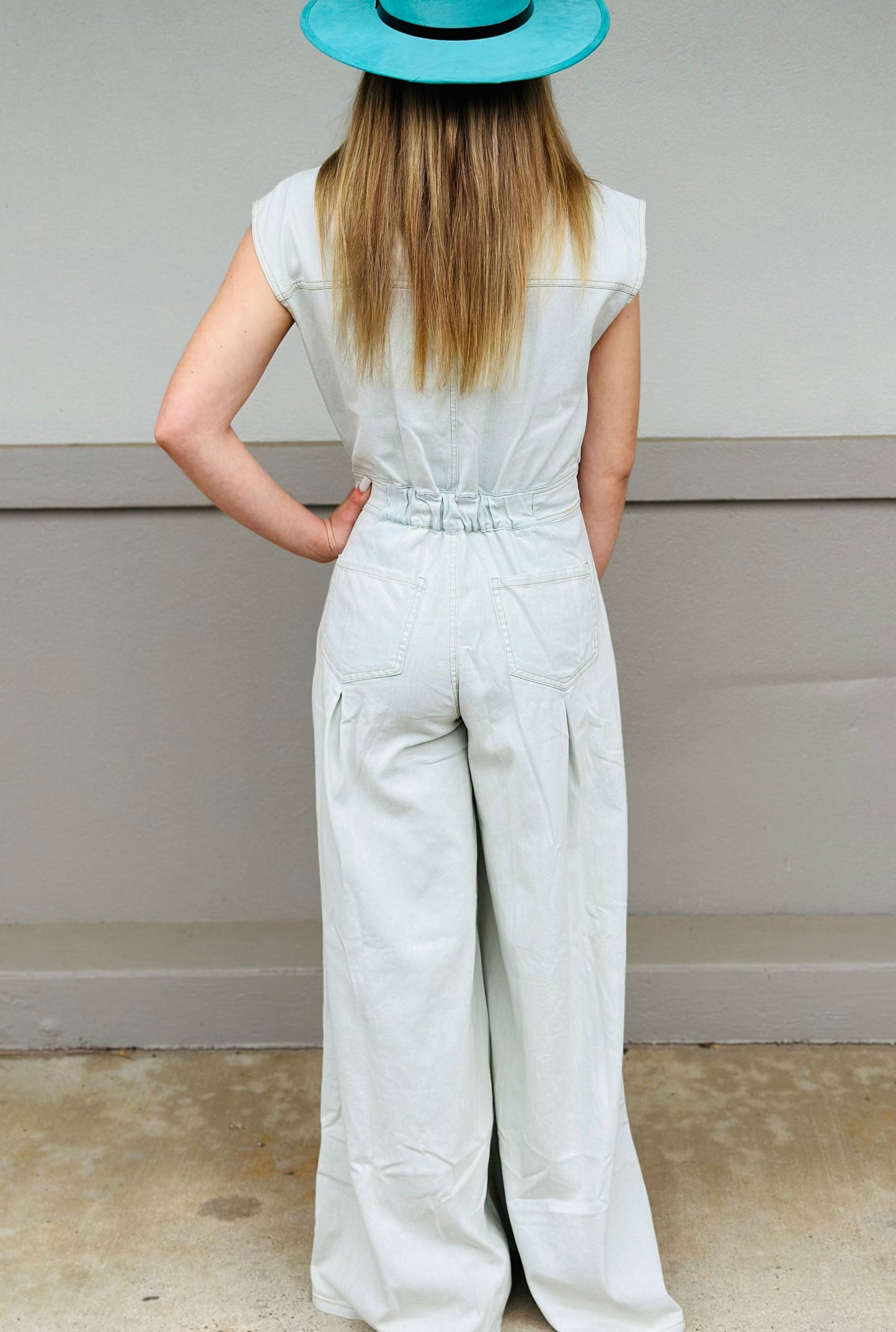 NONSTOP DENIM JUMPSUIT