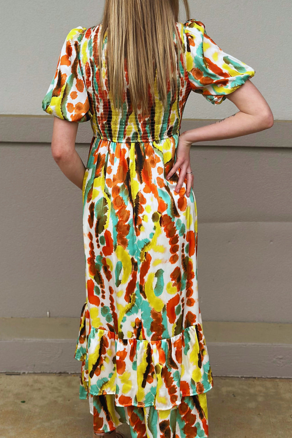 ORANGE SAVANNAH SUNSET DRESS