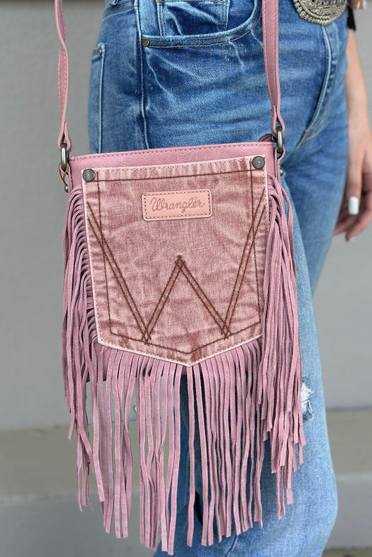 PINK WRANGLER DENIM CROSSBODY