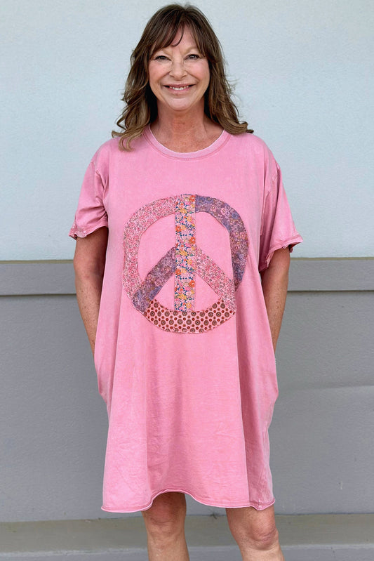 ROSE PEACE JERSEY DRESS