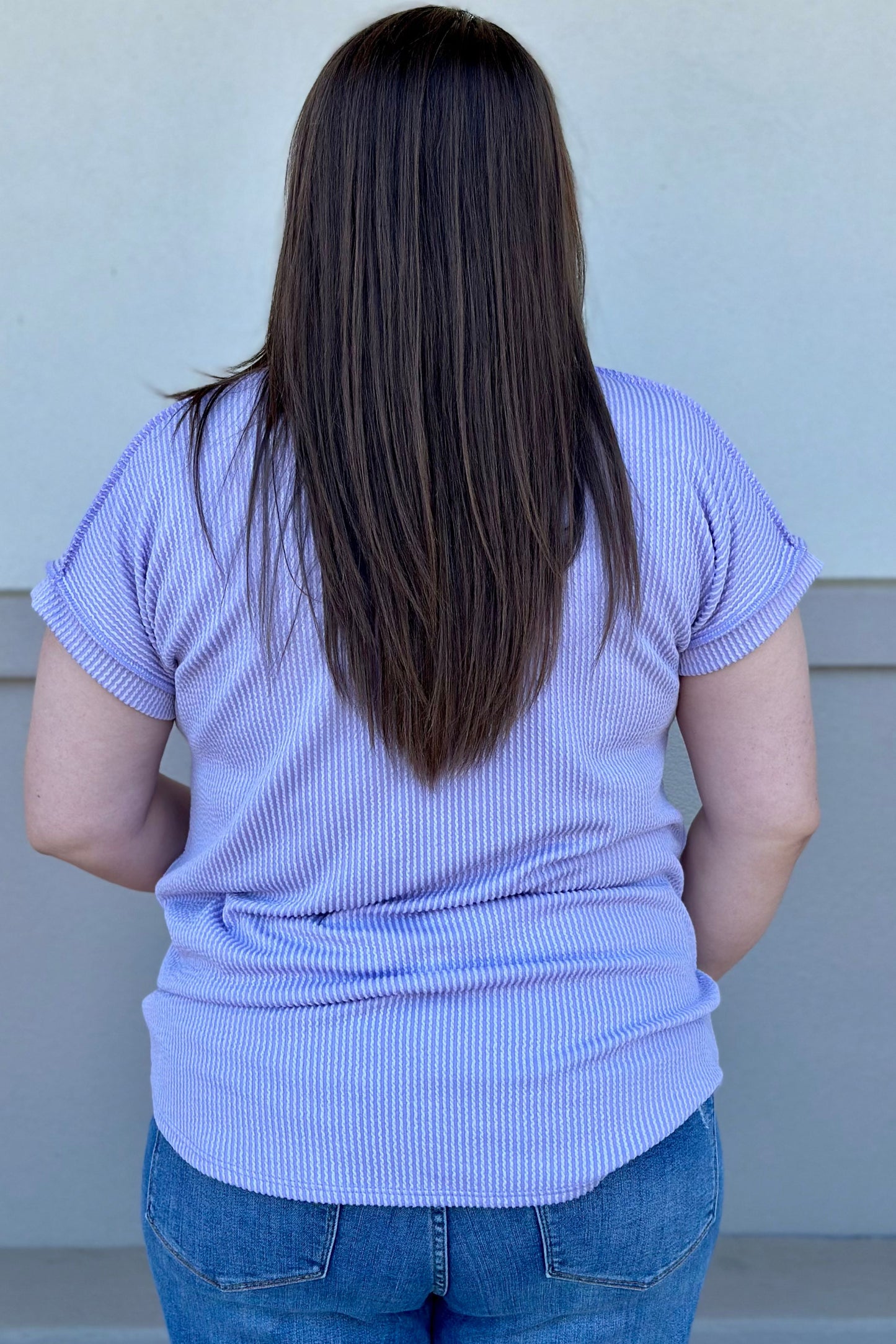 CURVY LAVENDER DOLMAN TOP