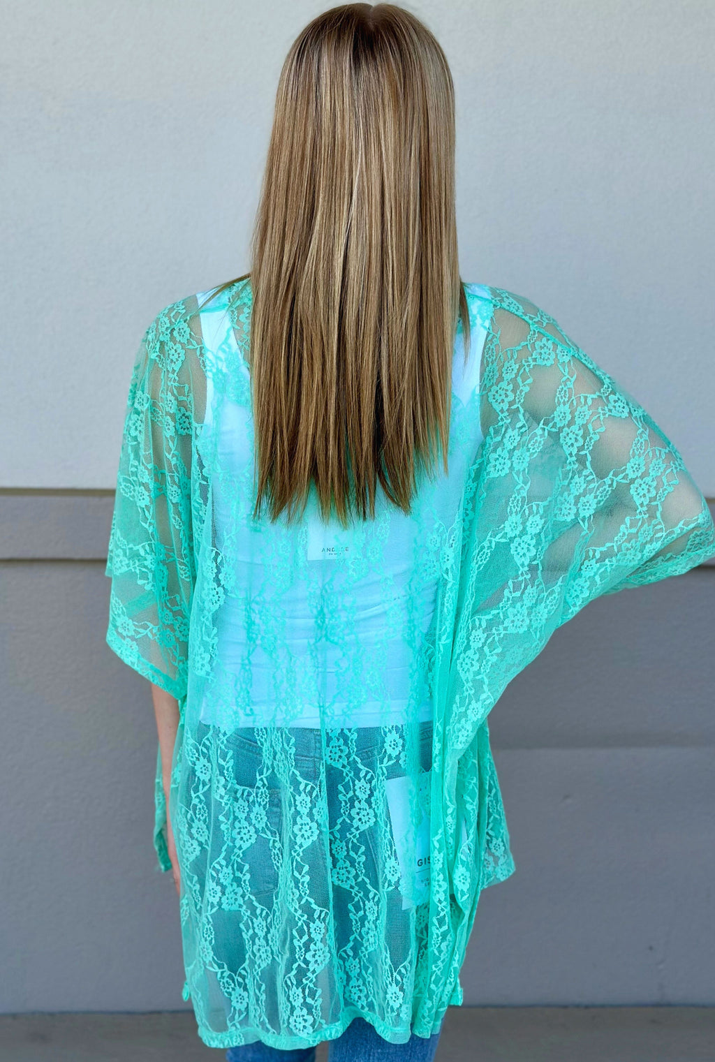 MINT LACE ESCAPE KIMONO