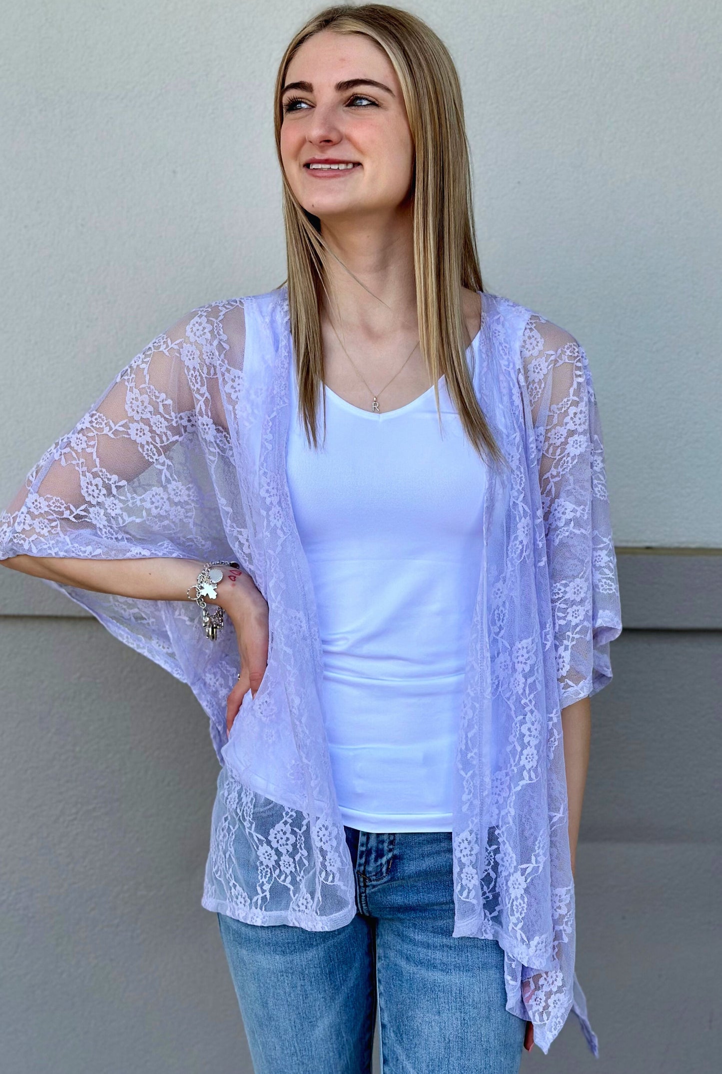 LAVENDER LACE ESCAPE KIMONO