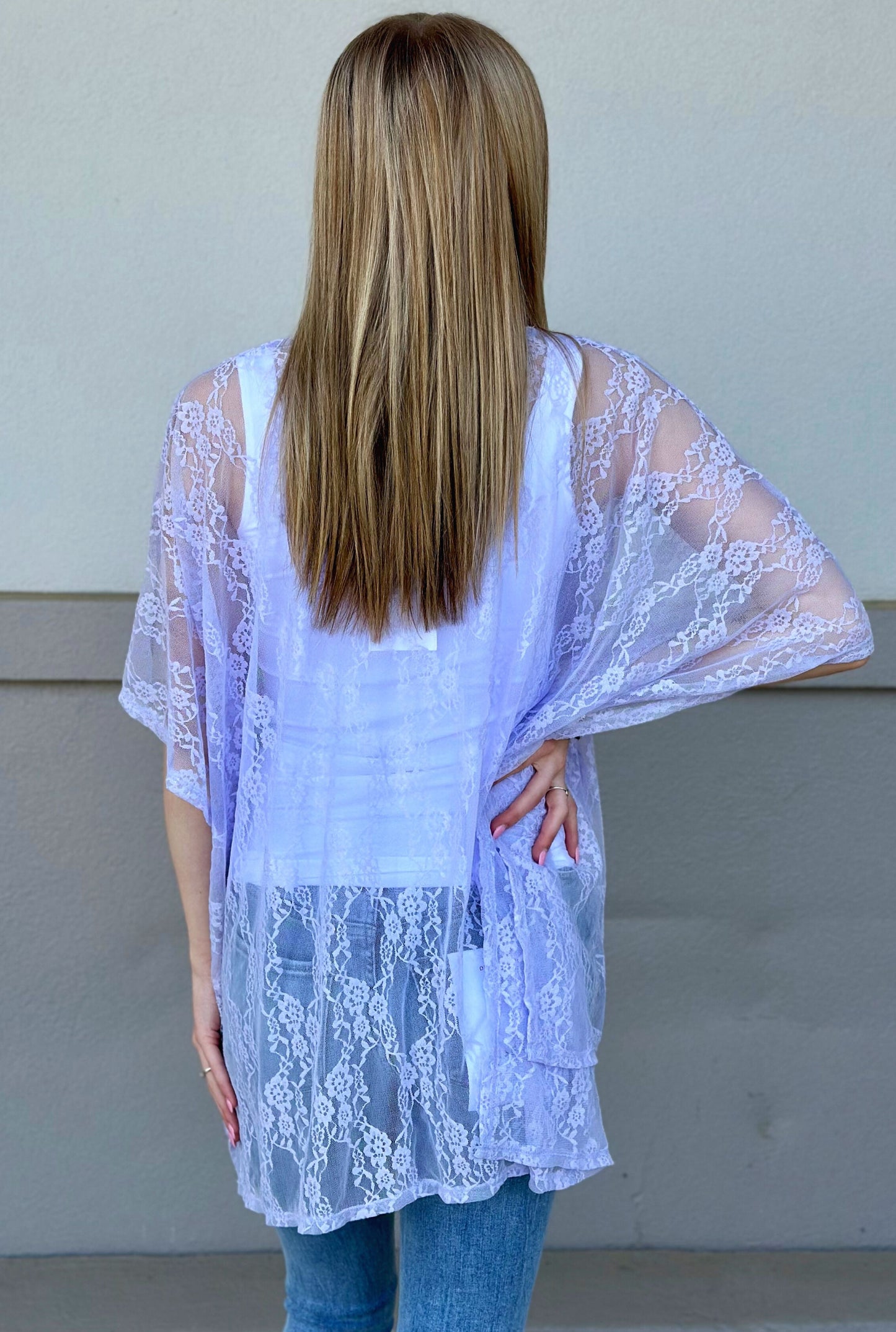 LAVENDER LACE ESCAPE KIMONO