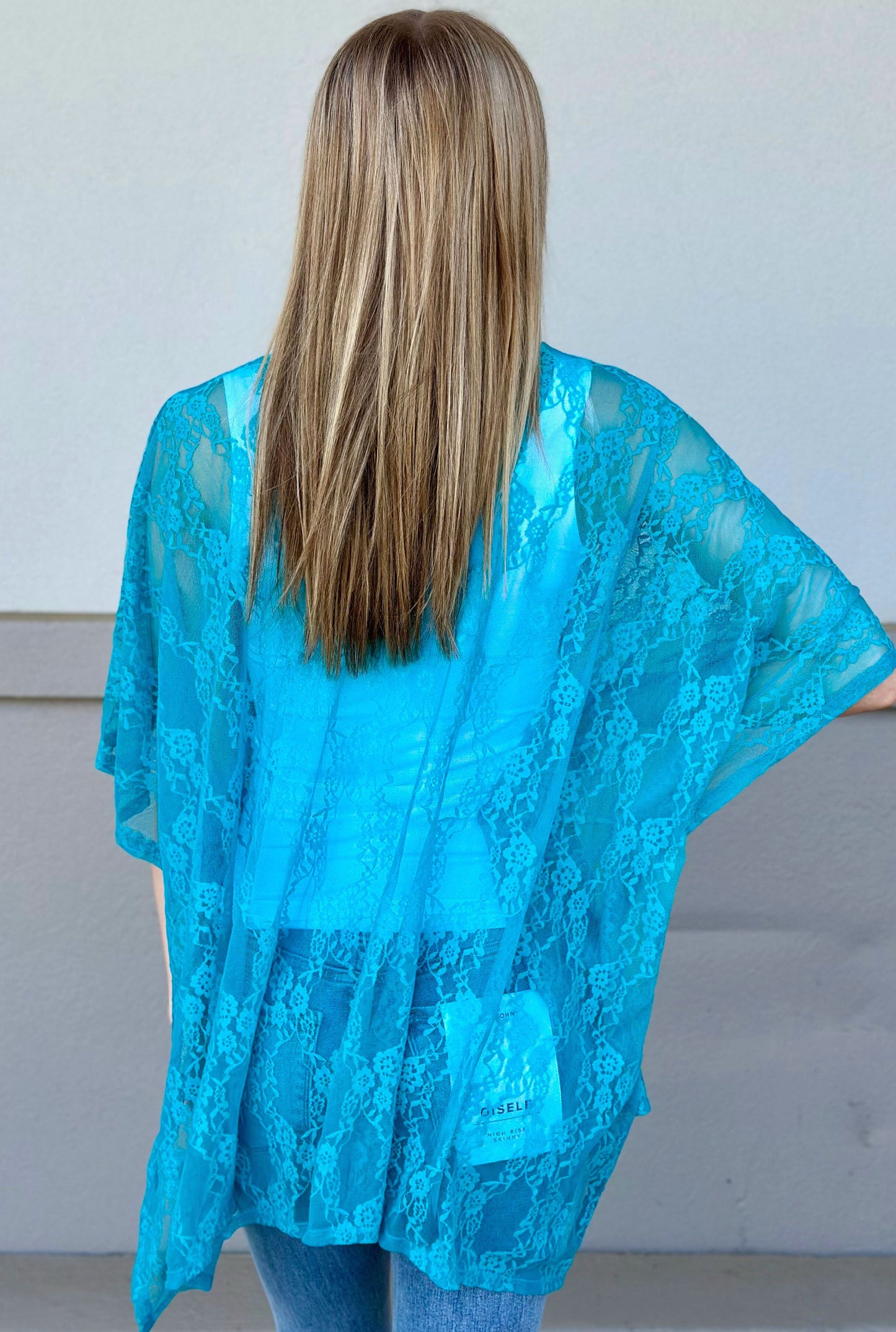 TEAL LACE ESCAPE KIMONO