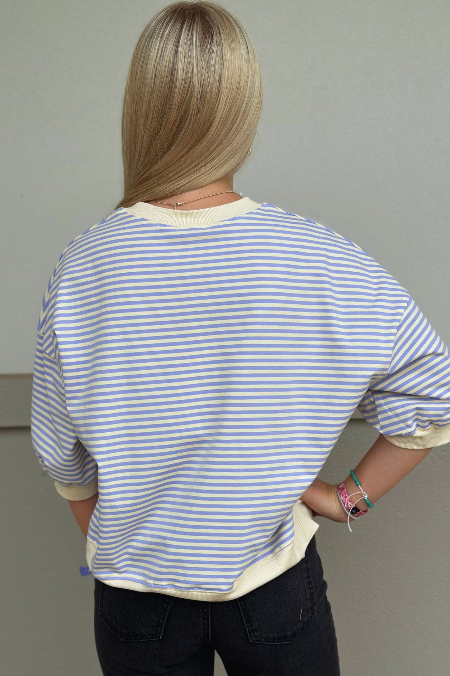 LAVENDER STAPLE STRIPS TOP