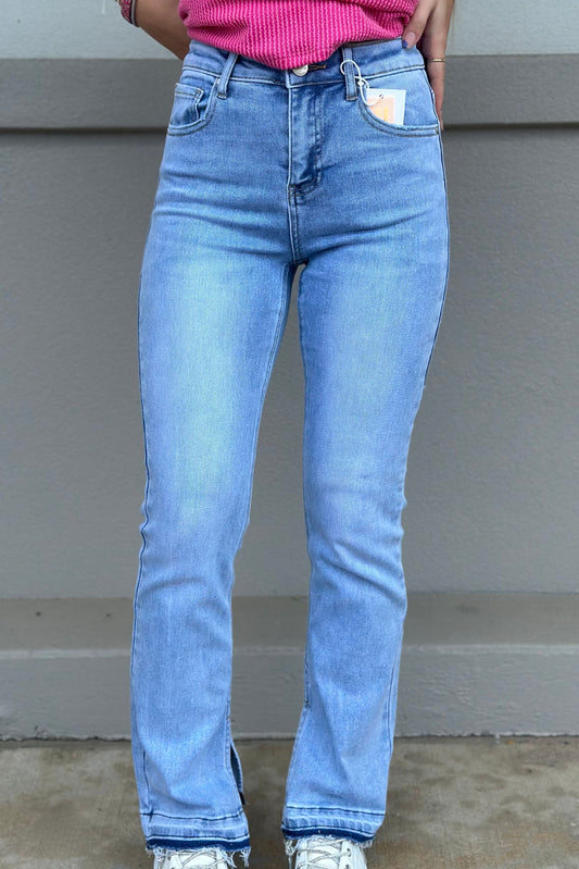 RISEN LIGHT UNIQUE HEM JEANS