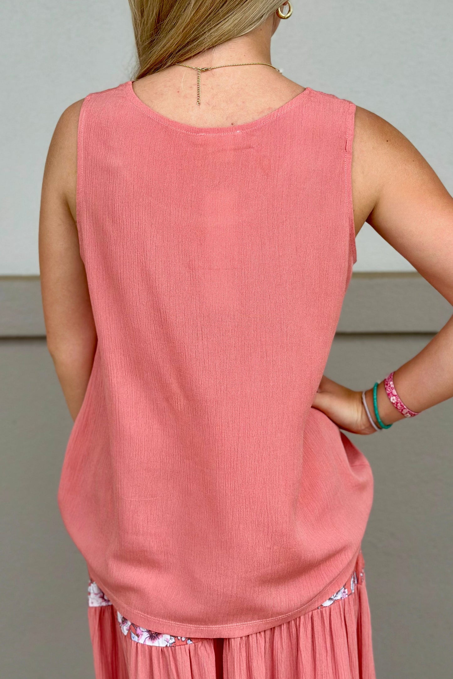 PEACH EFFORTLESS TANK