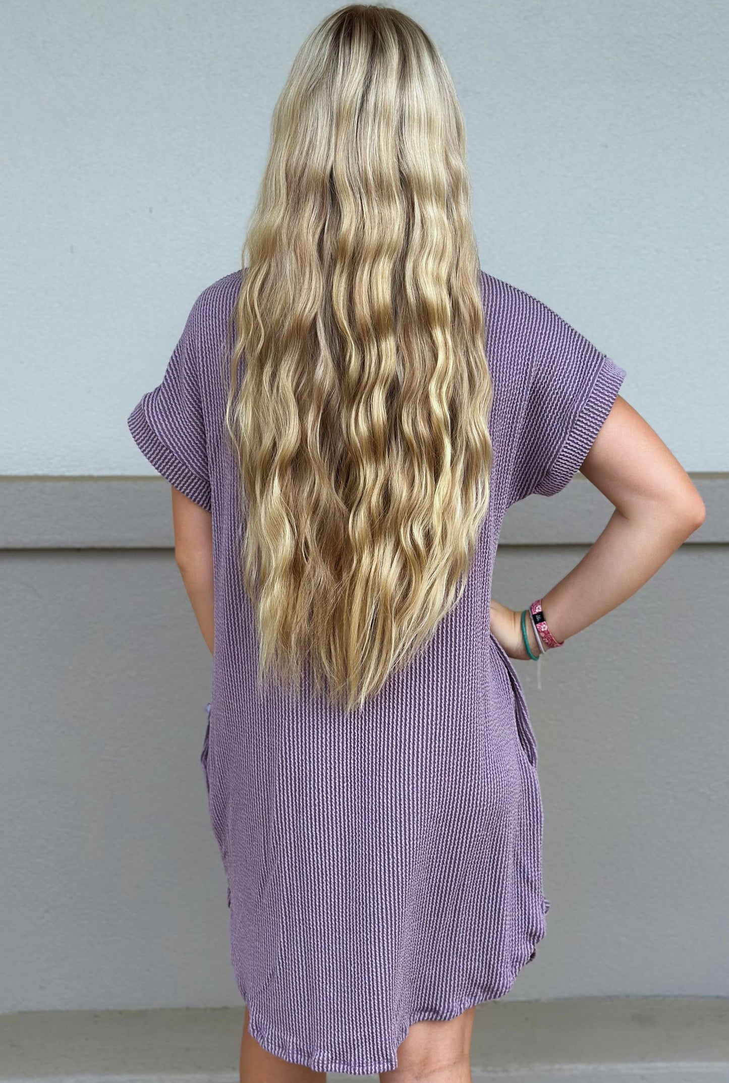 LAVENDER URBAN RIBBED DRESS