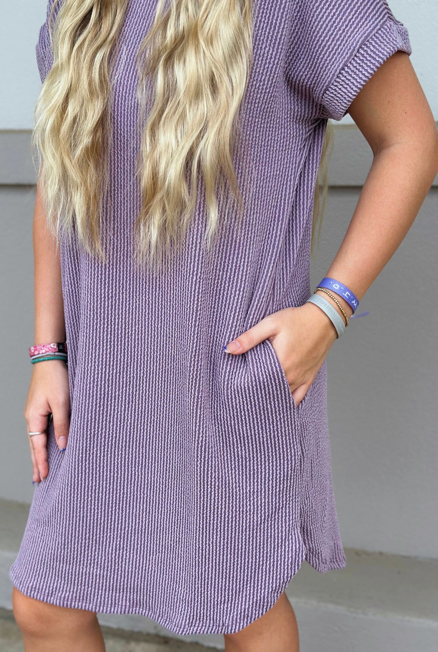 LAVENDER URBAN RIBBED DRESS