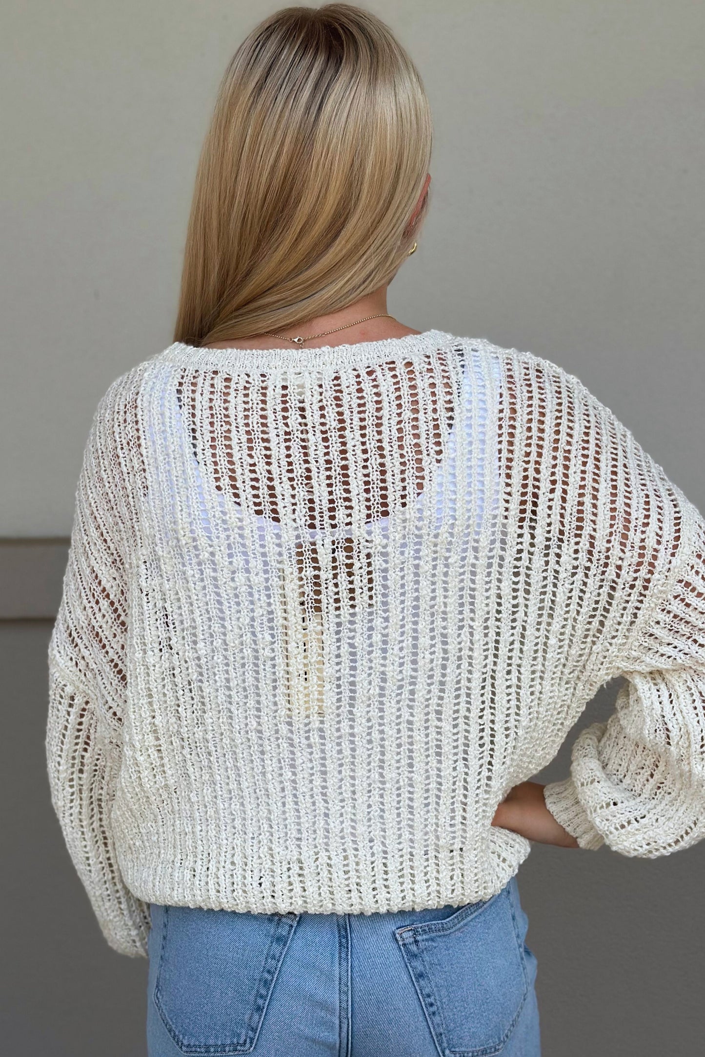 CREAM KNIT PULLOVER