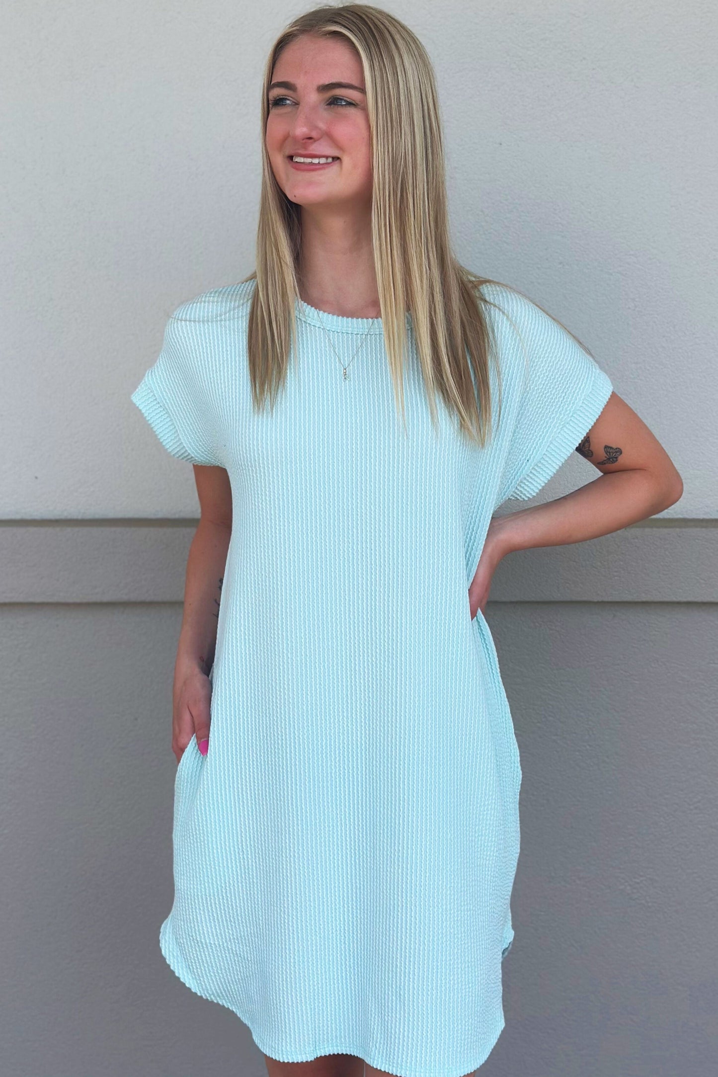 MINT URBAN RIBBED DRESS