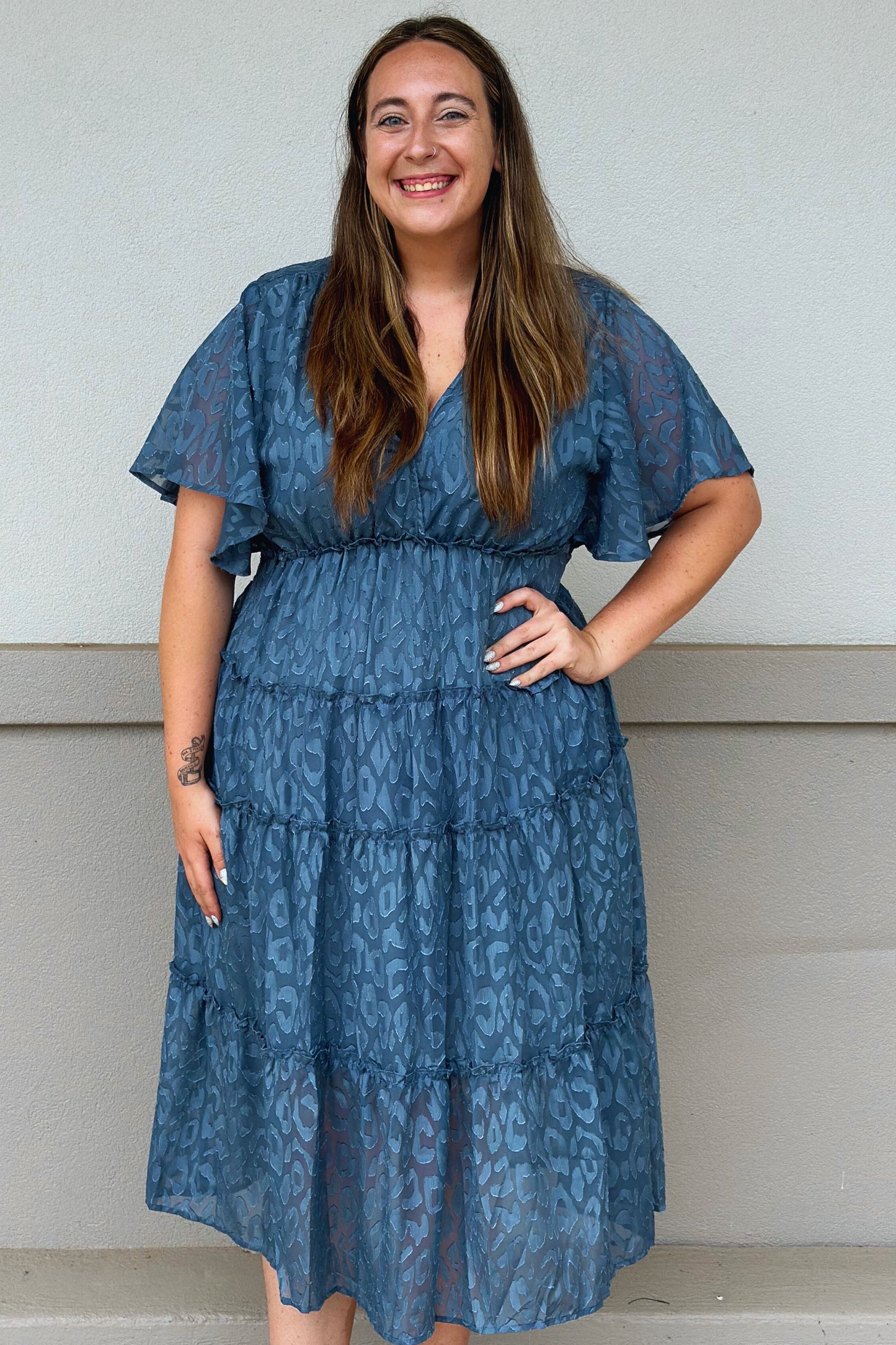 CURVY BLUE FIERCE DRESS