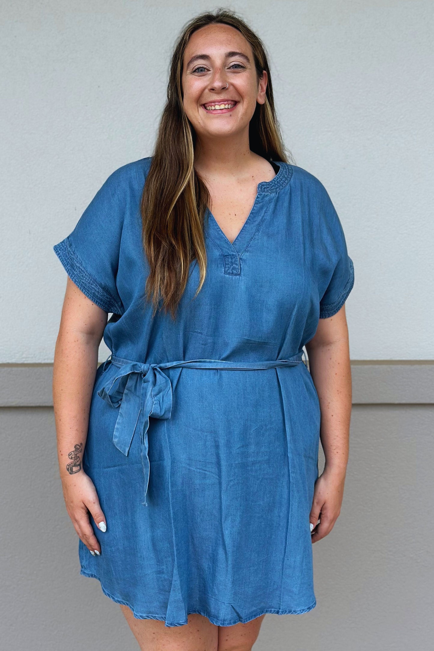 CURVY DENIM DRESS