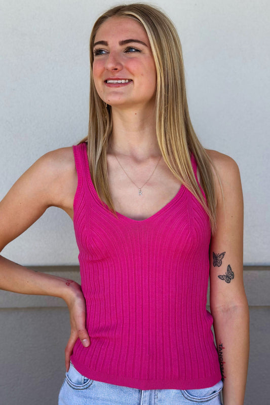 HOT PINK EESOME TANK