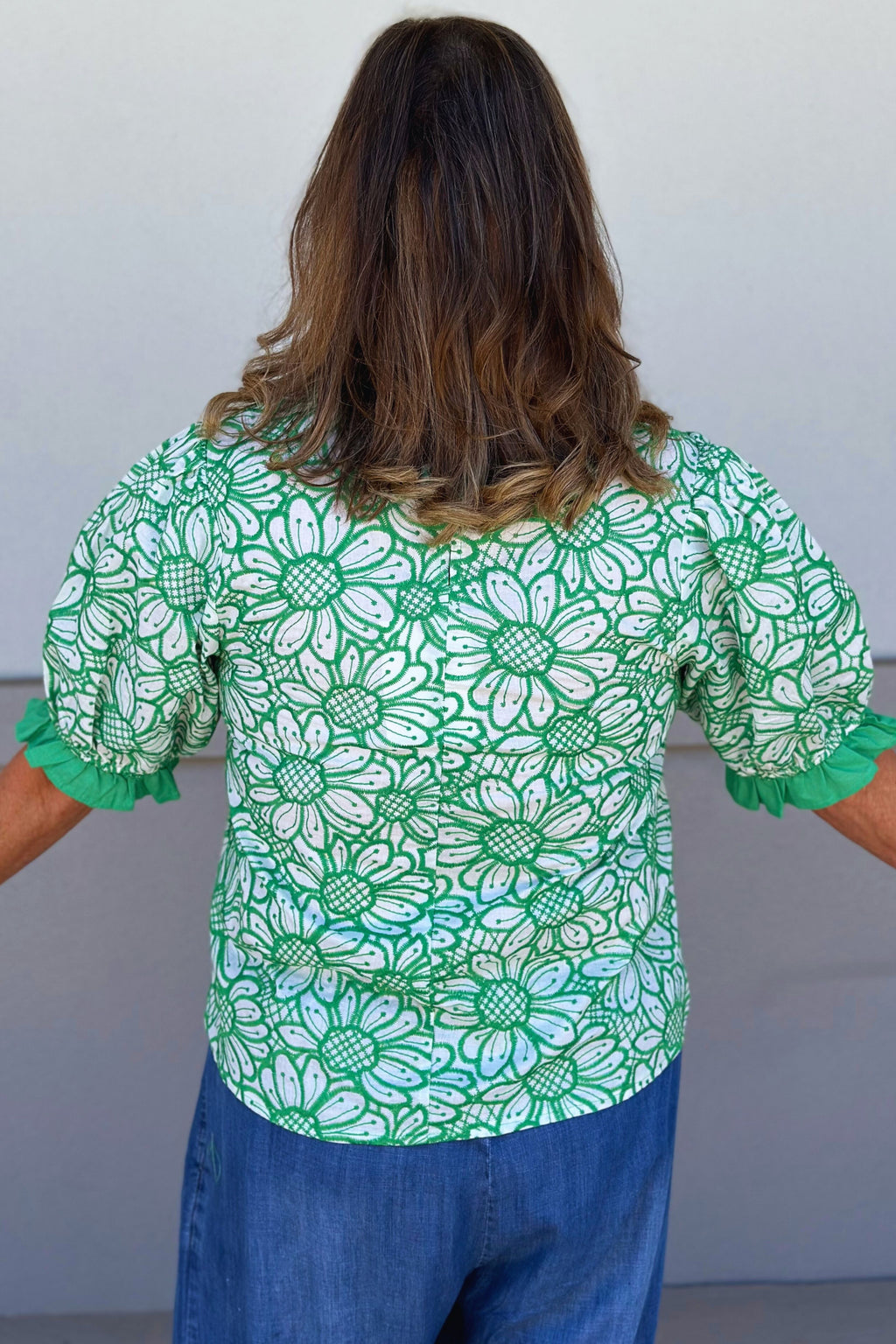 GREEN COLORFUL MAY TOP