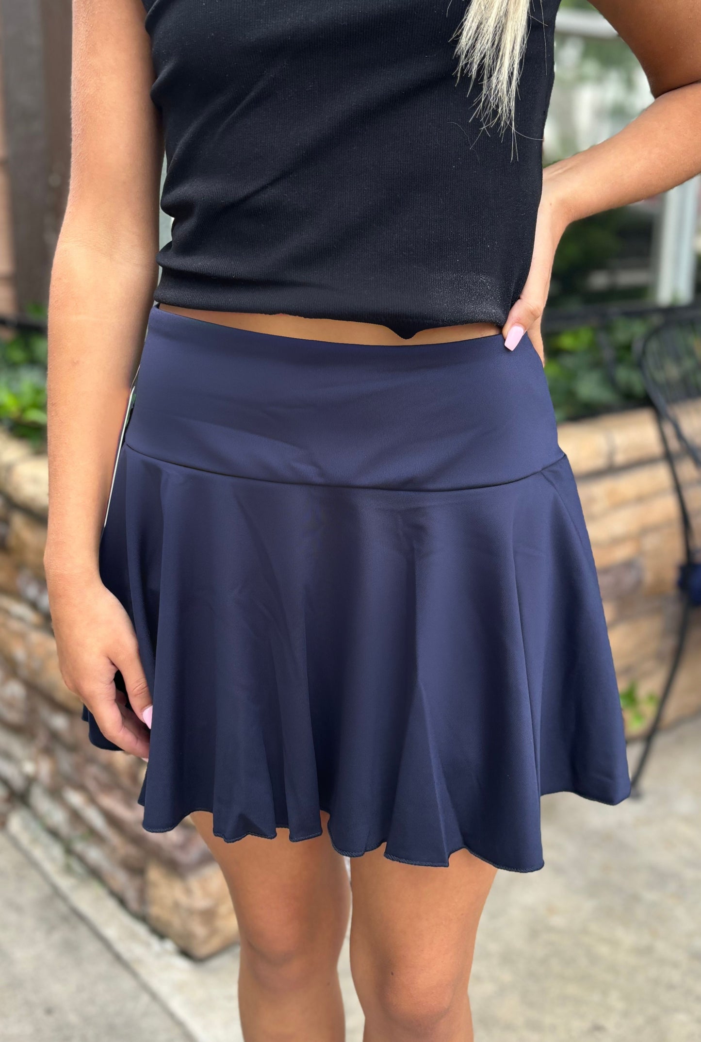 NAVY TENNIS SKORT