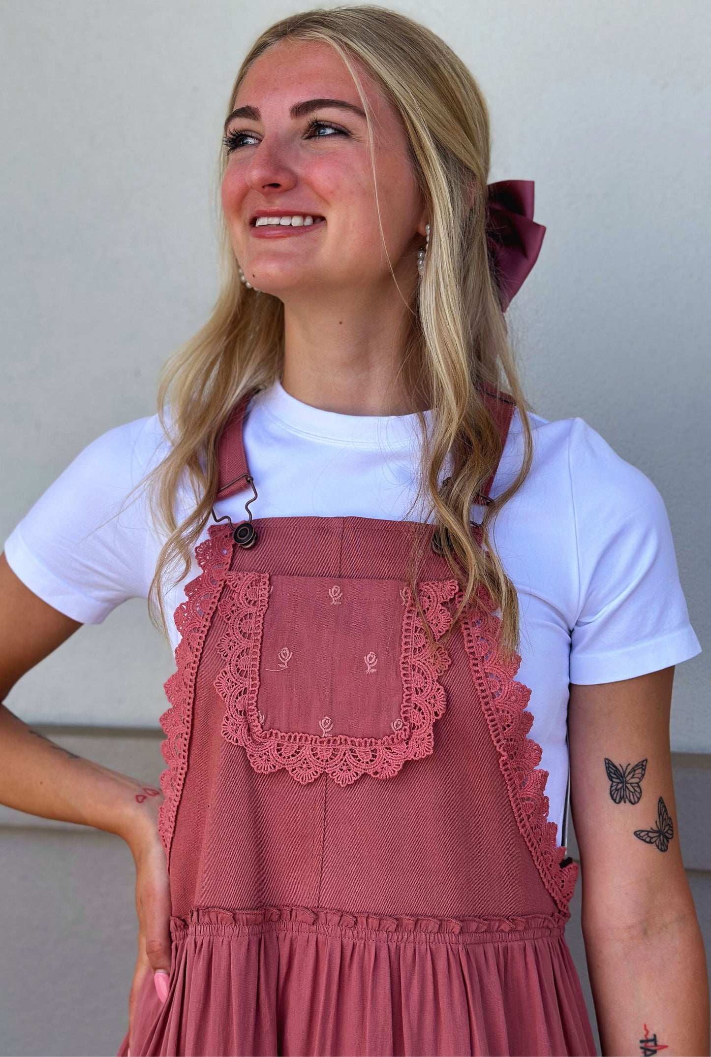 DUSTY ROSE MIDI DRESS