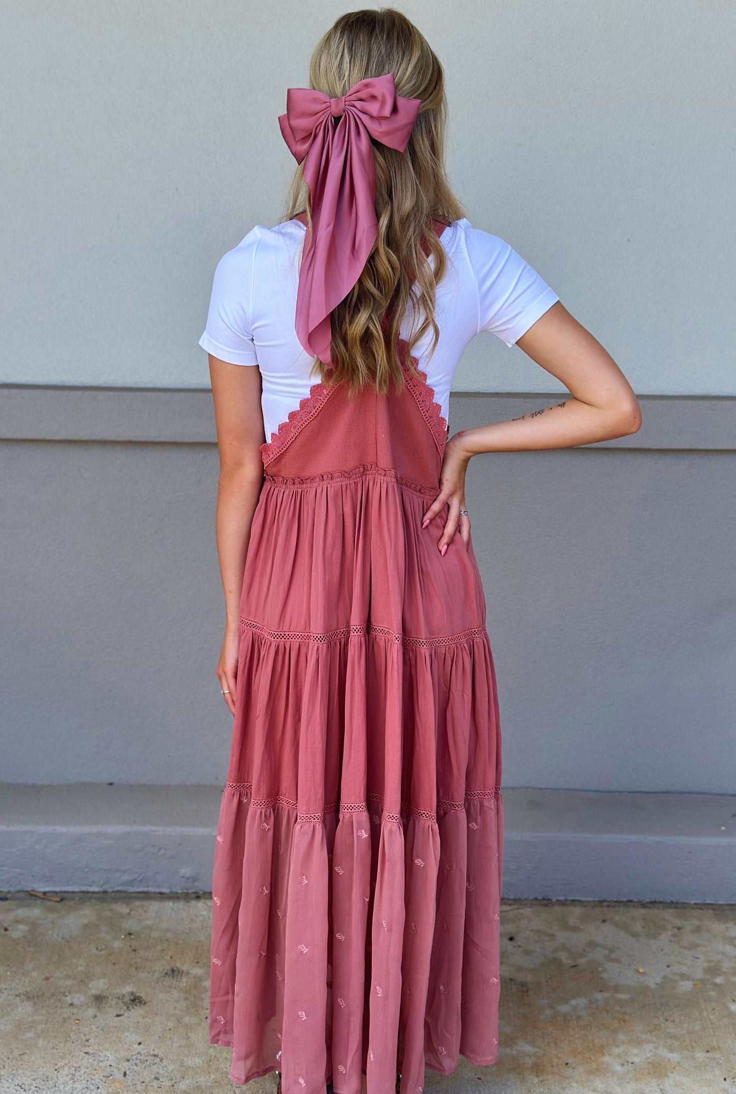 DUSTY ROSE MIDI DRESS