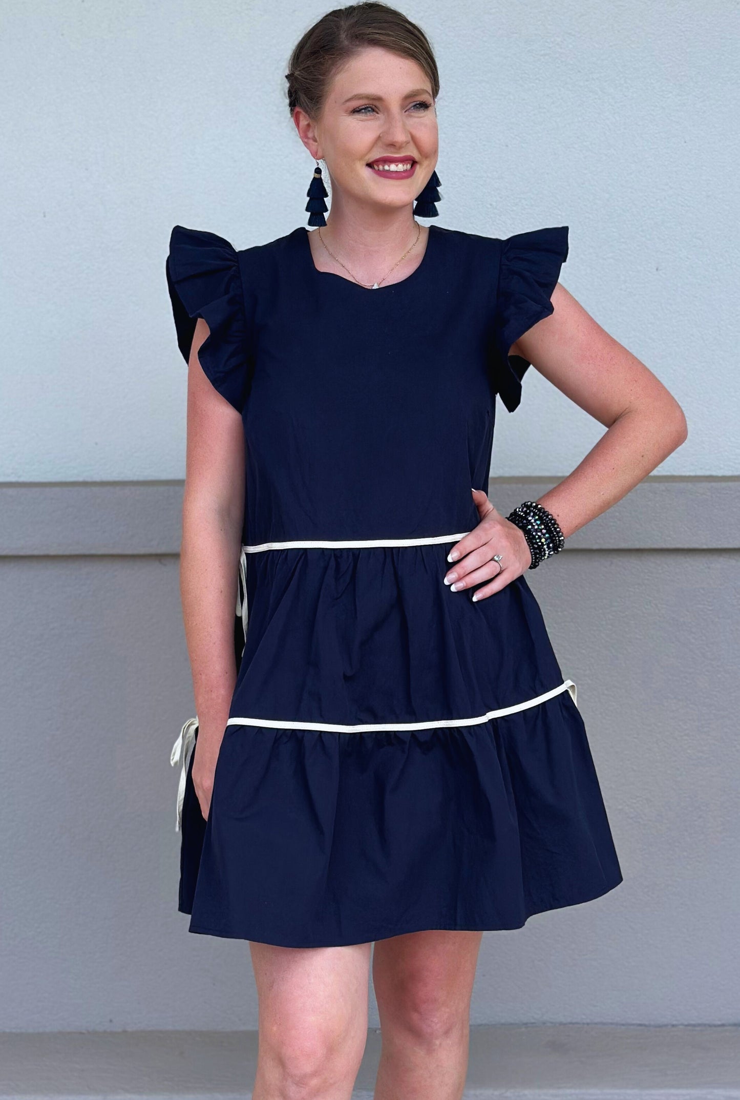 NAVY SAIL AWAY DRESS