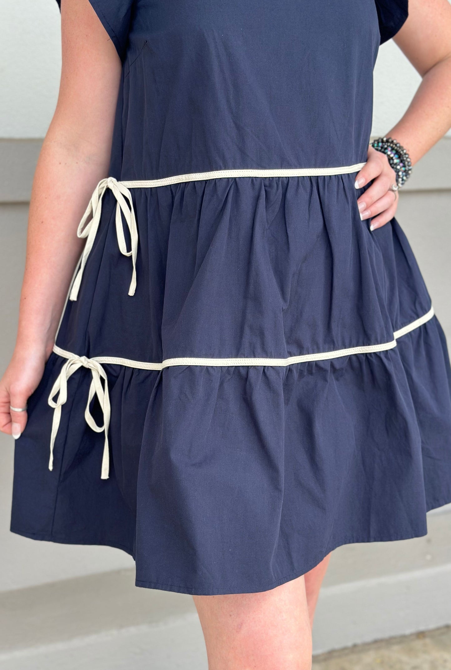 NAVY SAIL AWAY DRESS