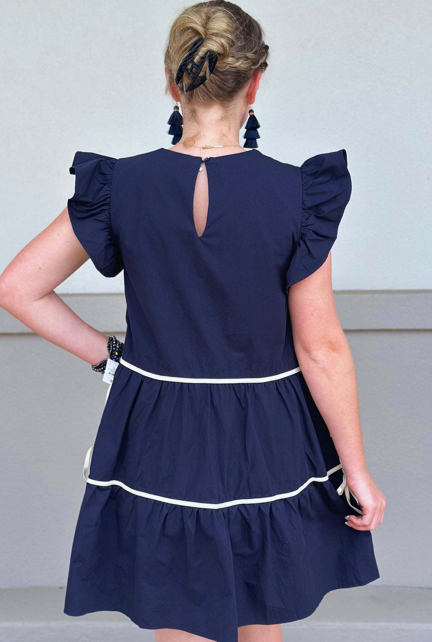 NAVY SAIL AWAY DRESS