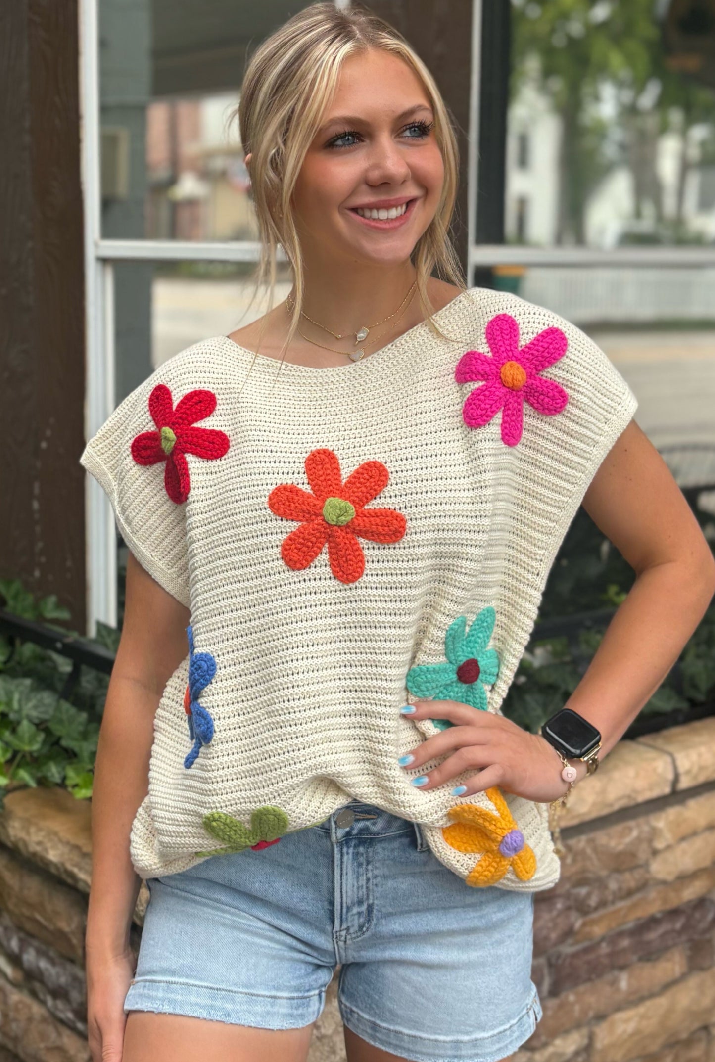 CROCHET FLOWER TOP