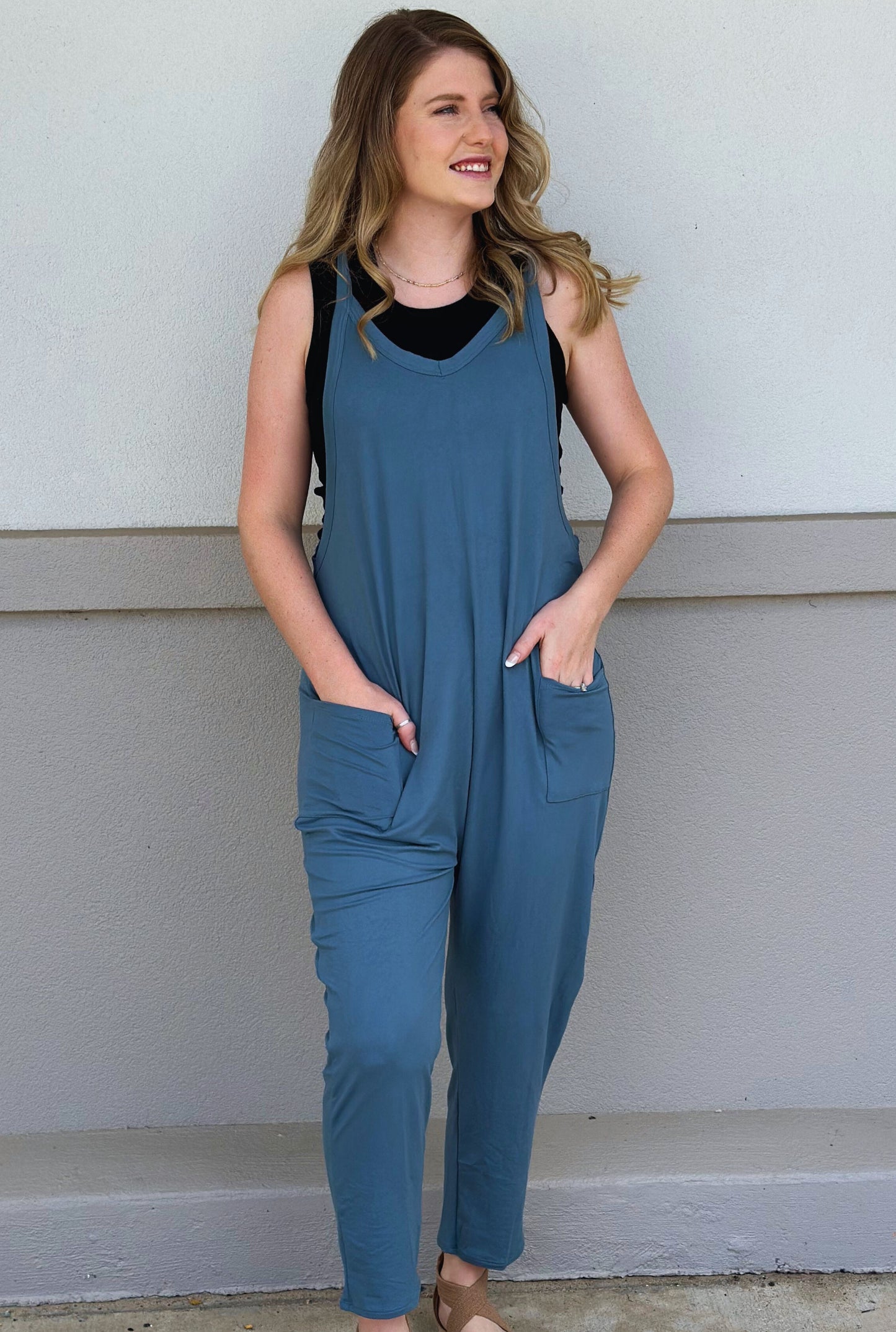 TEAL BASIC JUMPSUIT