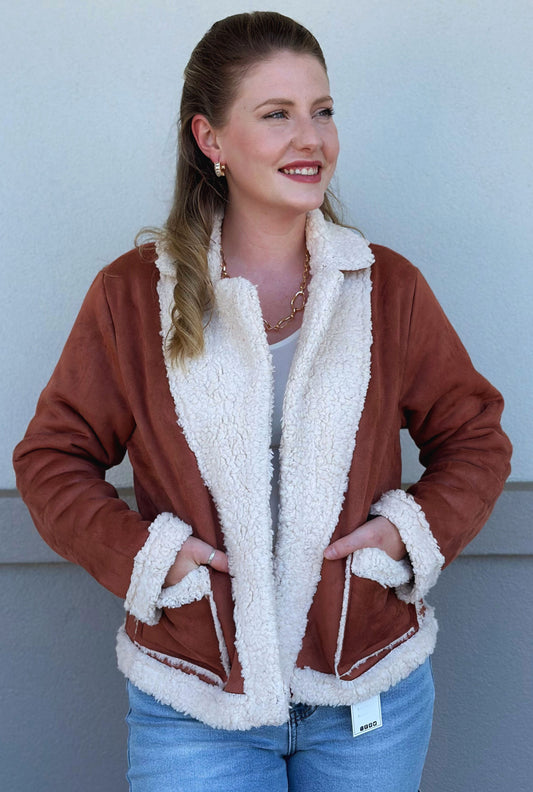 BROWN SHERPA JACKET