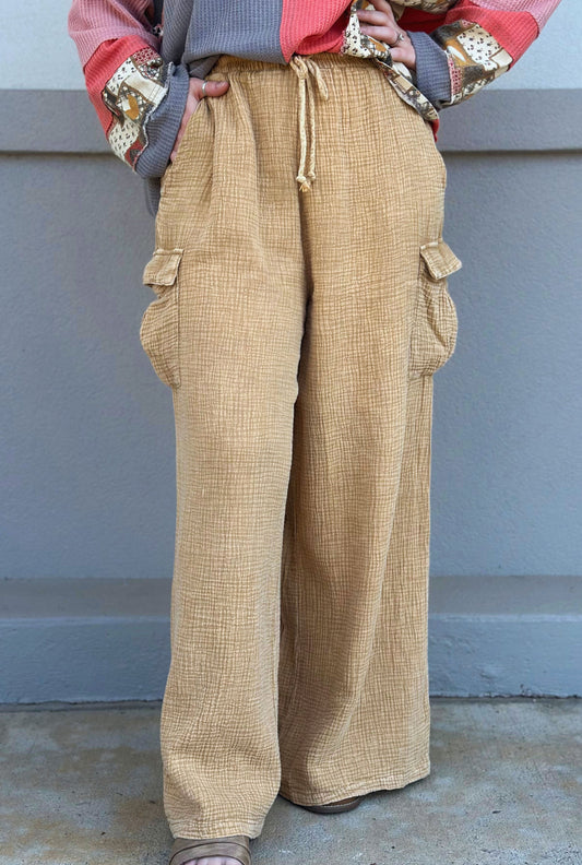 CAMEL EASEL LOUNGE PANTS