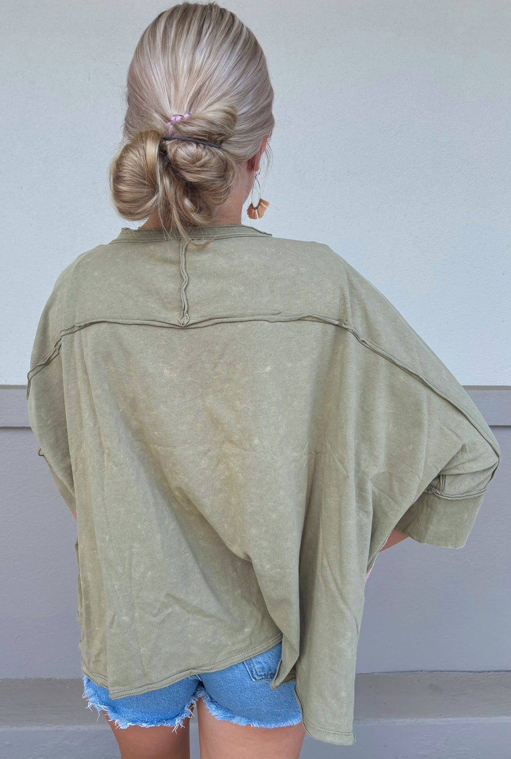 SAGE HEART PATCH TOP