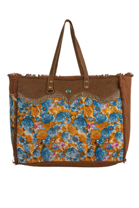 Blue Ridge Blooms Weekender Bag