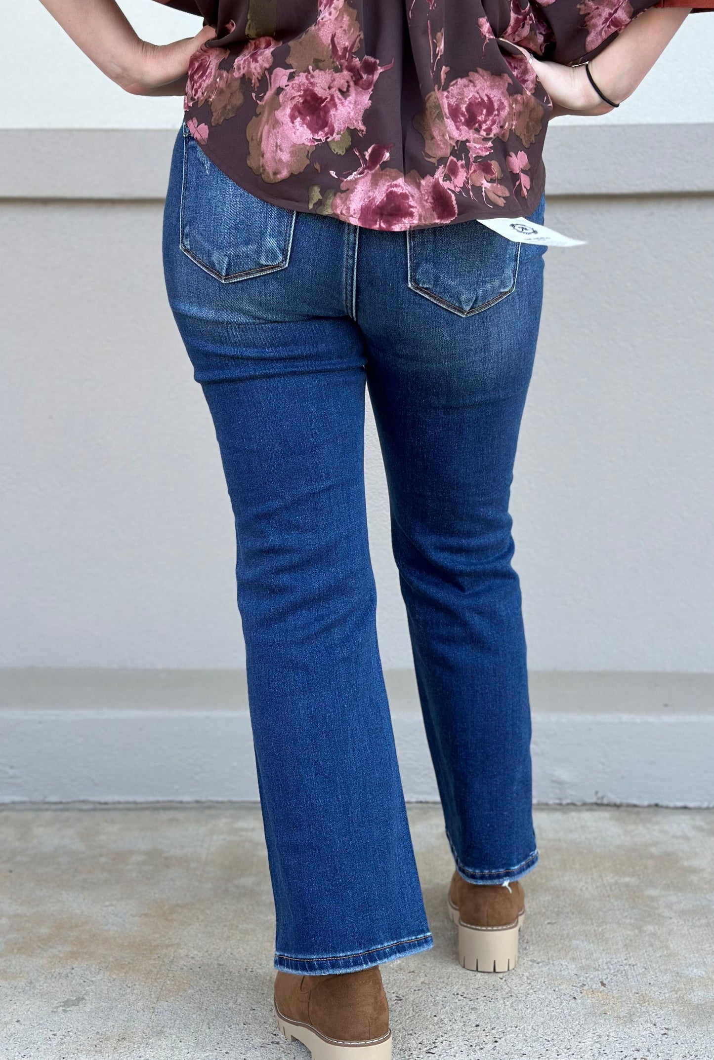 RISEN HIGH RISE CROP FLARE JEANS