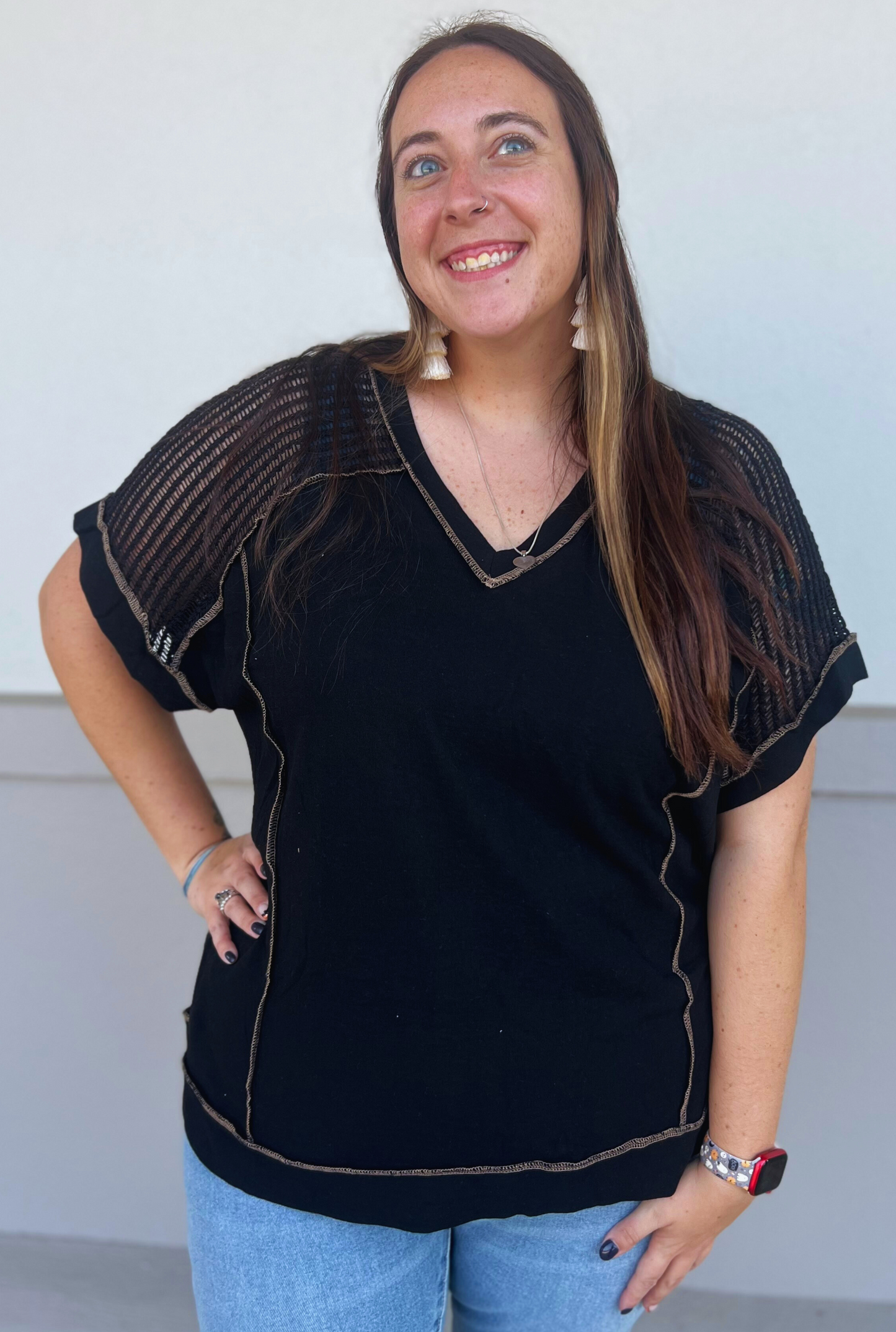 CURVY BLACK KENNA TOP