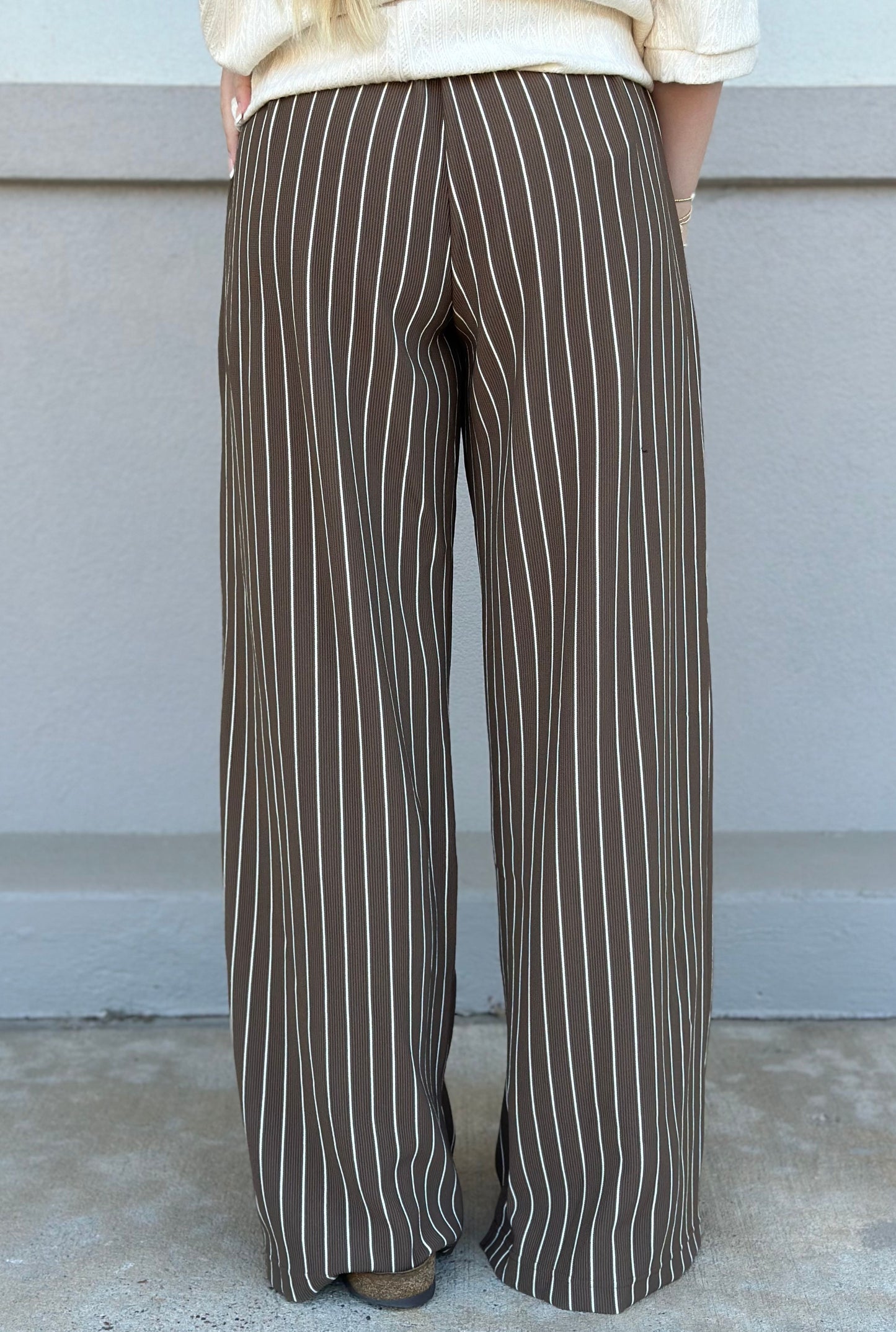 BROWN STRIPED PANTS