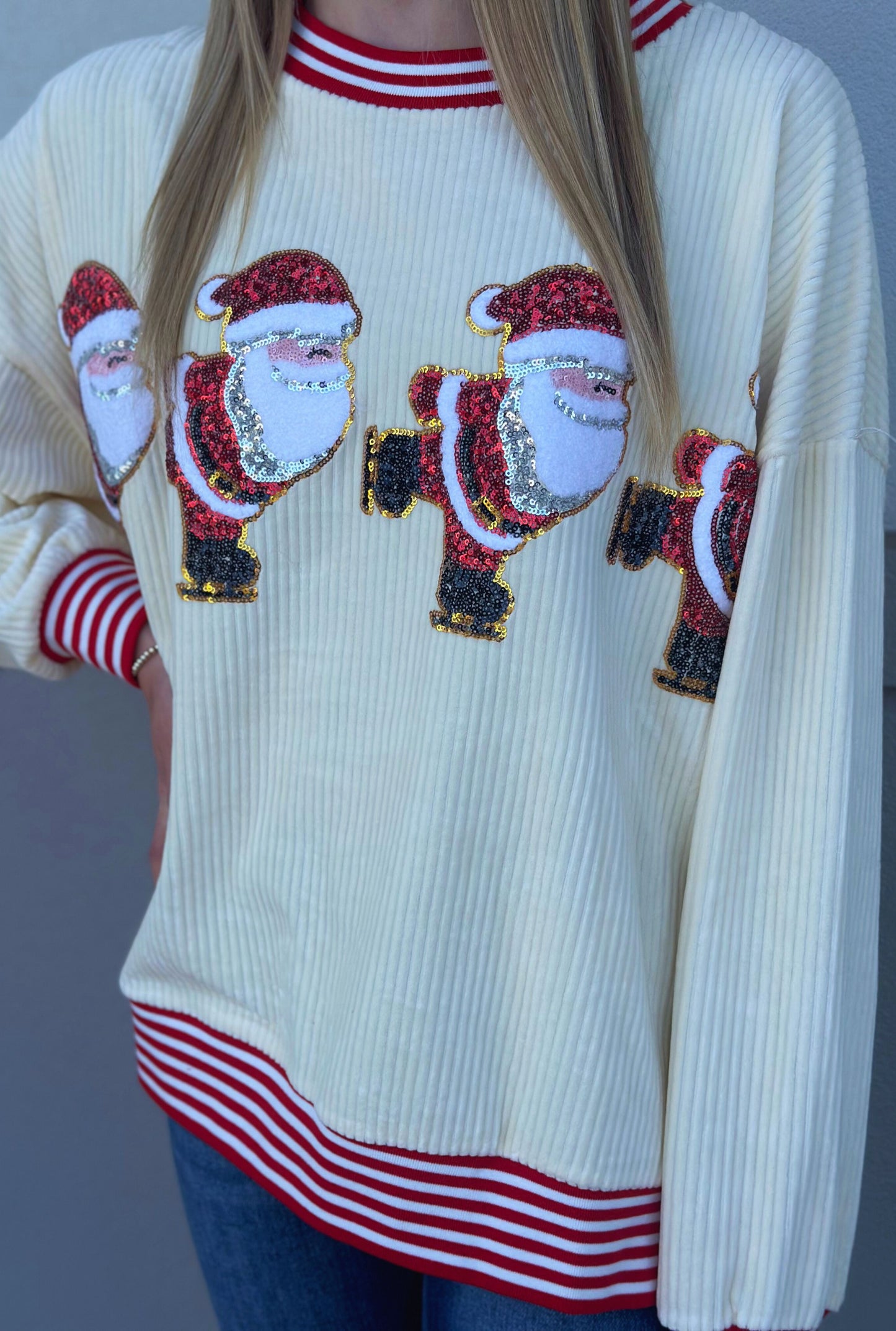 SKATING SANTA SWEATER