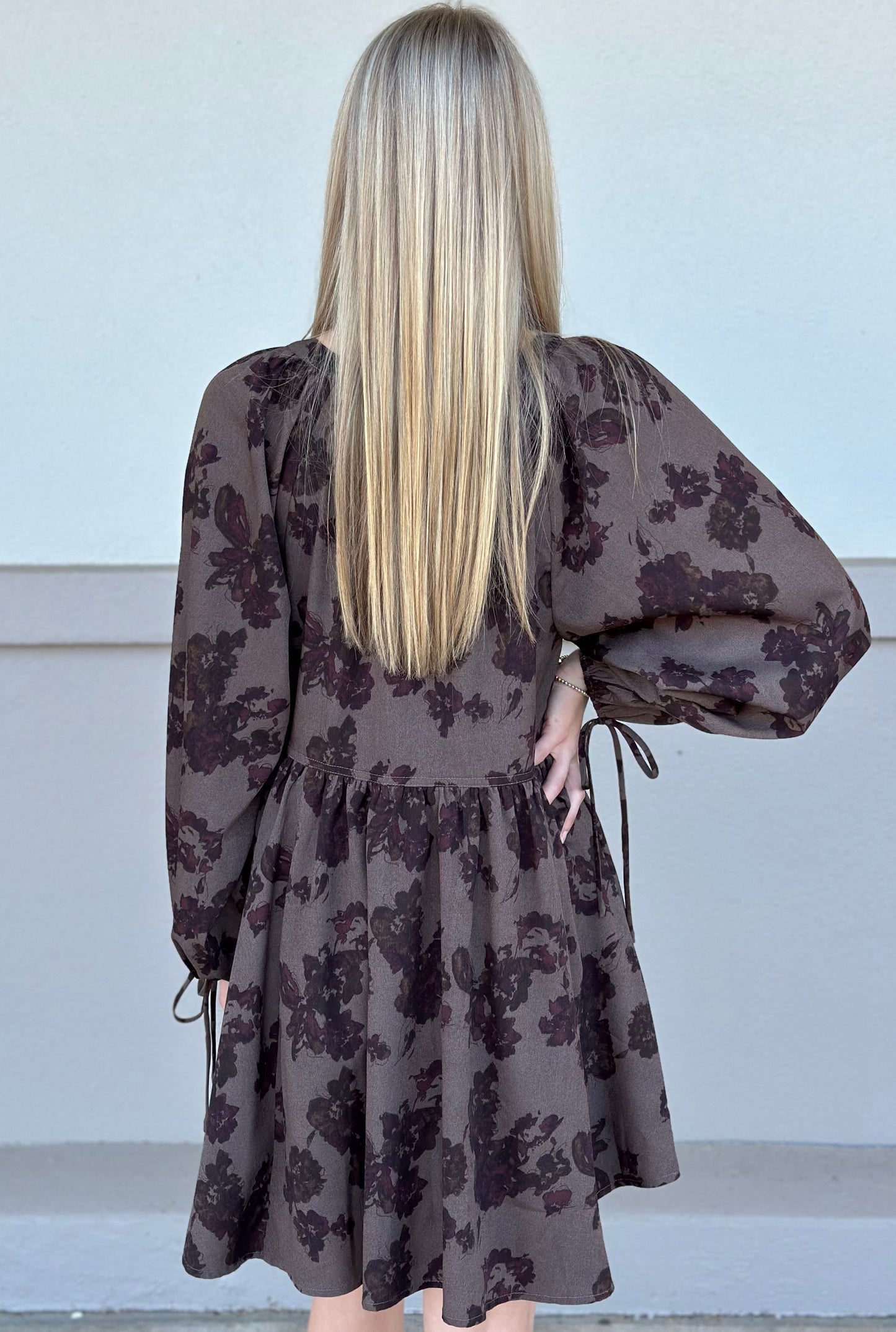 BROWN BEVERLY DRESS