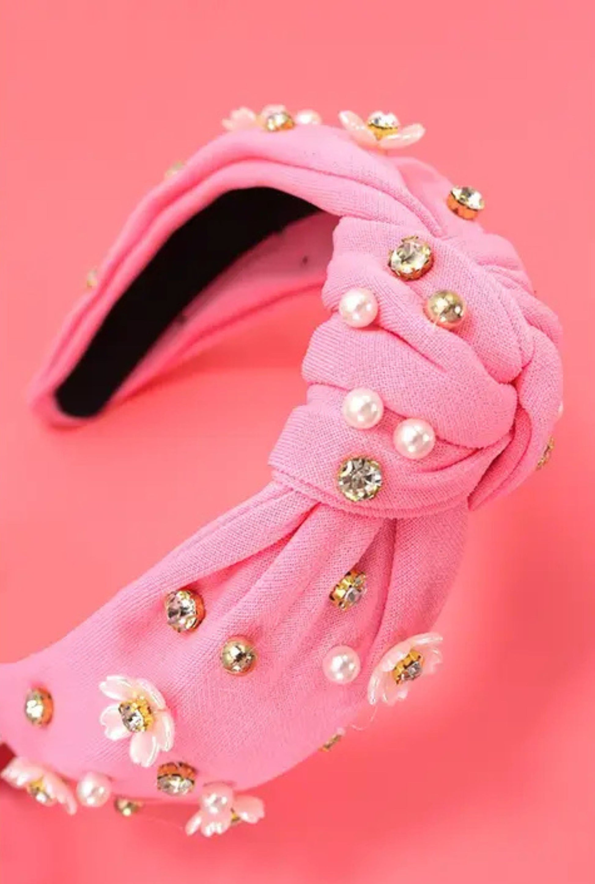 Knotted Daisy Flower Pearl Headband Hair Band