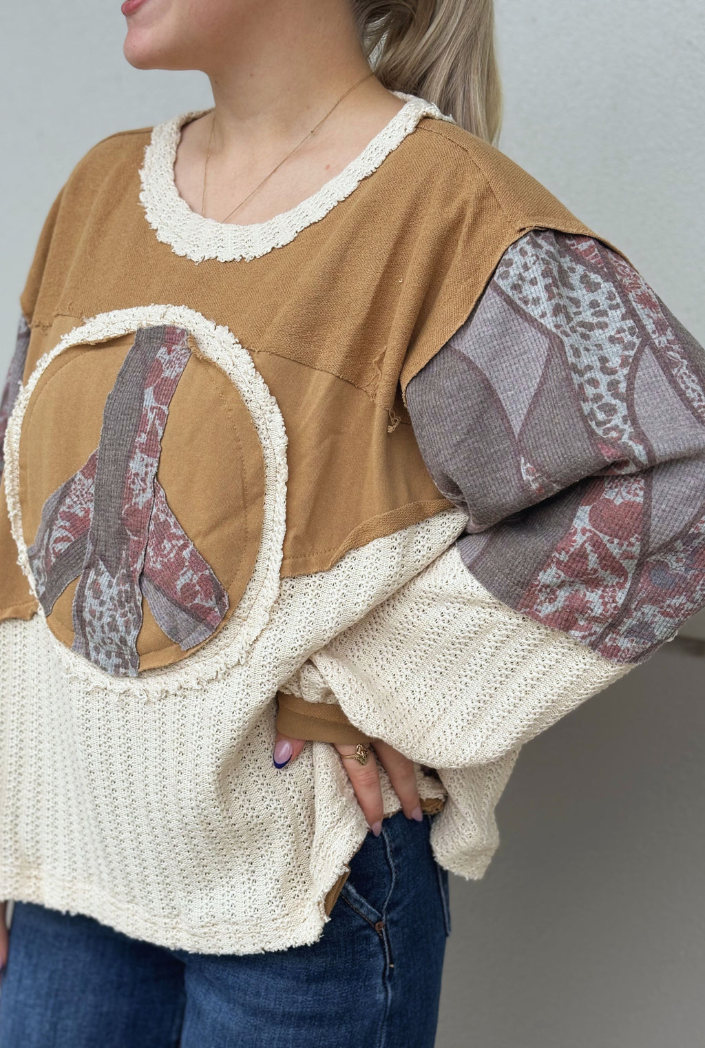 LATTE PATCHWORK PENNY TOP